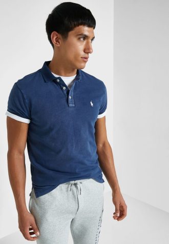 Marineblaue Ralph Lauren Essential Poloshirts für Herren