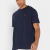 Marineblaue Ralph Lauren Essential T-Shirts mit Rundhalsausschnitt für Herren Marineblaue Ralph Lauren Essential T-Shirts mit Rundhalsausschnitt für Herren