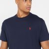 Marineblaue Ralph Lauren Essential T-Shirts mit Rundhalsausschnitt für Herren Marineblaue Ralph Lauren Essential T-Shirts mit Rundhalsausschnitt für Herren