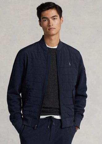 Marineblaue Ralph Lauren Hybrid-Bomberjacken für Herren