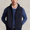 Marineblaue Ralph Lauren Hybrid-Kapuzenweste für Herren Marineblaue Ralph Lauren Hybrid-Kapuzenweste für Herren