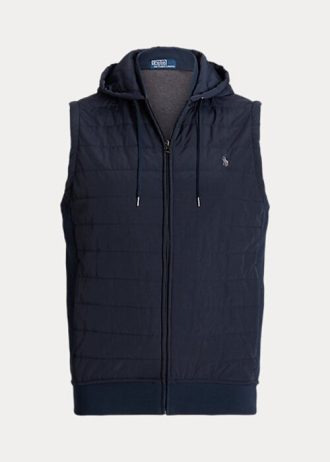 Marineblaue Ralph Lauren Hybrid-Kapuzenweste für Herren