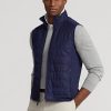 Marineblaue Ralph Lauren Hybrid-Weste mit Stehkragen für Herren Marineblaue Ralph Lauren Hybrid-Weste mit Stehkragen für Herren