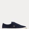 Marineblaue Ralph Lauren Janson II Canvas-Sneaker für Damen Marineblaue Ralph Lauren Janson II Canvas-Sneaker für Damen