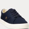Marineblaue Ralph Lauren Janson II Canvas-Sneaker für Damen Marineblaue Ralph Lauren Janson II Canvas-Sneaker für Damen