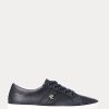 Marineblaue Ralph Lauren Janson II Sneakers aus Nappaleder für Damen Marineblaue Ralph Lauren Janson II Sneakers aus Nappaleder für Damen