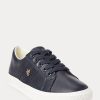 Marineblaue Ralph Lauren Janson II Sneakers aus Nappaleder für Damen Marineblaue Ralph Lauren Janson II Sneakers aus Nappaleder für Damen