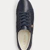 Marineblaue Ralph Lauren Janson II Sneakers aus Nappaleder für Damen Marineblaue Ralph Lauren Janson II Sneakers aus Nappaleder für Damen