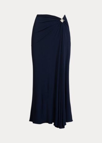 Marineblaue Ralph Lauren Margarethe Jerseyröcke für Damen