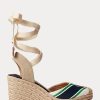 Marineblaue Ralph Lauren Paislee Canvas-Espadrilles für Damen