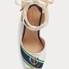 Marineblaue Ralph Lauren Paislee Canvas-Espadrilles für Damen