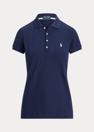 Marineblaue Ralph Lauren Performance-Poloshirts im Tailored Fit für Damen Marineblaue Ralph Lauren Performance-Poloshirts im Tailored Fit für Damen