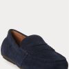 Marineblaue Ralph Lauren Reynold Wildleder-Fahrer-Freizeitschuhe für Herren