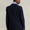 Marineblaue Ralph Lauren Stretch-Blazer mit zwei Knöpfen für Damen Marineblaue Ralph Lauren Stretch-Blazer mit zwei Knöpfen für Damen