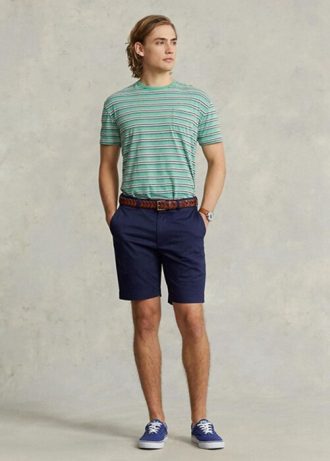 Marineblaue Ralph Lauren Tailored Fit Stretch-Twill-Shorts für Herren Marineblaue Ralph Lauren Tailored Fit Stretch-Twill-Shorts für Herren