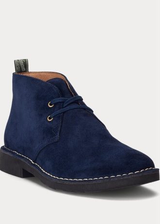 Marineblaue Ralph Lauren Talan Chukka-Stiefel aus Wildleder für Herren