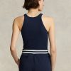 Marineblaue Ralph Lauren Tanktops aus gerippter Baumwolle für Damen Marineblaue Ralph Lauren Tanktops aus gerippter Baumwolle für Damen