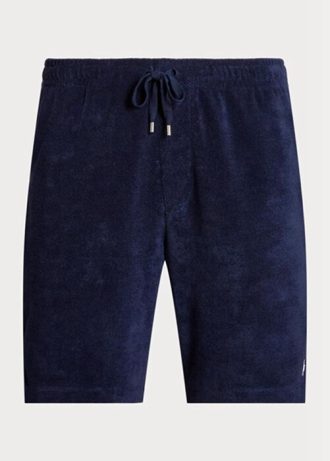 Marineblaue Ralph Lauren Terry-Shorts mit Kordelzug für Herren