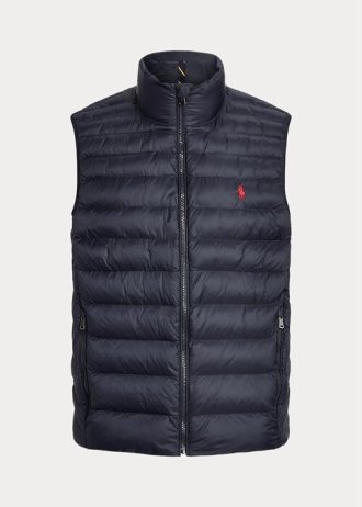 Marineblaue Ralph Lauren The Packable Gilet Weste für Herren