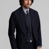 Marineblaue Ralph Lauren Unconstructed Sport-Blazer aus Baumwoll-Leinen für Herren Marineblaue Ralph Lauren Unconstructed Sport-Blazer aus Baumwoll-Leinen für Herren