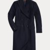 Marineblaue Ralph Lauren Woll-Serge-Jacken für Damen Marineblaue Ralph Lauren Woll-Serge-Jacken für Damen