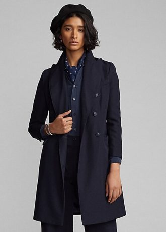 Marineblaue Ralph Lauren Woll-Serge-Jacken für Damen Marineblaue Ralph Lauren Woll-Serge-Jacken für Damen