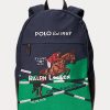 Marineblaue Rucksäcke aus Canvas mit Pferdemotiv von Ralph Lauren für Herren Marineblaue Rucksäcke aus Canvas mit Pferdemotiv von Ralph Lauren für Herren