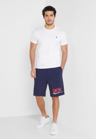 Marineblaue Shorts mit Ralph Lauren-Signaturlogo für Herren