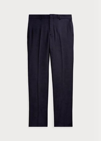Marineblaue Slim Fit-Hose aus Wolltwill für Herren von Ralph Lauren
