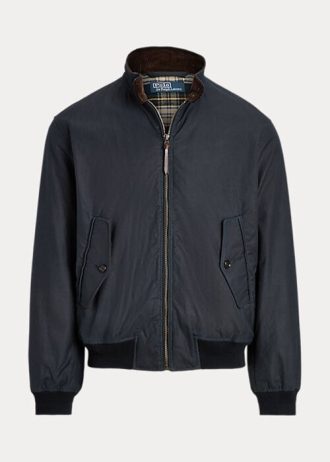 Marineblaue Wachstuchjacken von Ralph Lauren für Herren