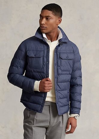 Marineblaue wasserabweisende Jacken von Ralph Lauren für Herren