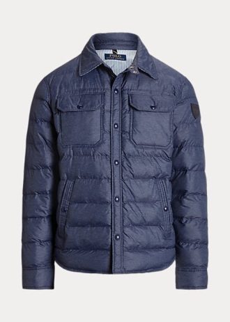 Marineblaue wasserabweisende Jacken von Ralph Lauren für Herren