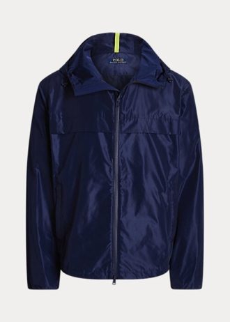 Marineblaue wasserabweisende Kapuzenjacken von Ralph Lauren für Herren