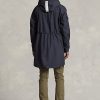 Marineblaue, wasserabweisende Marsh-Mäntel mit Kapuze von Ralph Lauren für Herren Marineblaue, wasserabweisende Marsh-Mäntel mit Kapuze von Ralph Lauren für Herren