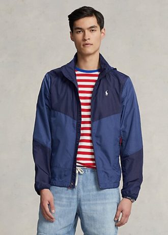 Marineblaue wasserabweisende Ripstop-Jacken von Ralph Lauren für Herren