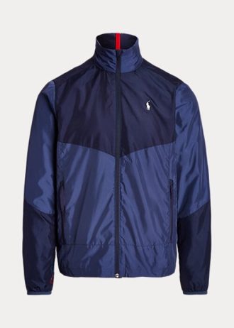 Marineblaue wasserabweisende Ripstop-Jacken von Ralph Lauren für Herren