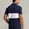Marineblaue/weiße Poloshirts aus Netzstoff mit großem Pony von Ralph Lauren für Herren Marineblaue/weiße Poloshirts aus Netzstoff mit großem Pony von Ralph Lauren für Herren