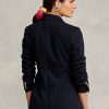 Marineblaue, zweireihige Strickblazer von Ralph Lauren für Damen Marineblaue, zweireihige Strickblazer von Ralph Lauren für Damen