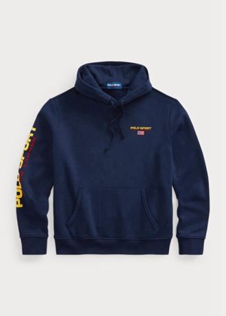 Marineblauer Fleece-Hoodie für Herren von Ralph Lauren Polo Sport
