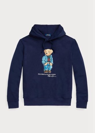 Marineblauer Fleece-Hoodie mit Polo Bear von Ralph Lauren für Herren