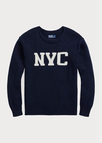 Marineblauer Pullover mit Rundhalsausschnitt für Herren von Ralph Lauren Nyc Marineblauer Pullover mit Rundhalsausschnitt für Herren von Ralph Lauren Nyc