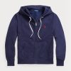 Marineblauer Ralph Lauren Fleece-Hoodie mit durchgehendem Reißverschluss für Damen Marineblauer Ralph Lauren Fleece-Hoodie mit durchgehendem Reißverschluss für Damen