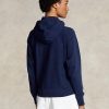 Marineblauer Ralph Lauren Fleece-Hoodie mit durchgehendem Reißverschluss für Damen Marineblauer Ralph Lauren Fleece-Hoodie mit durchgehendem Reißverschluss für Damen