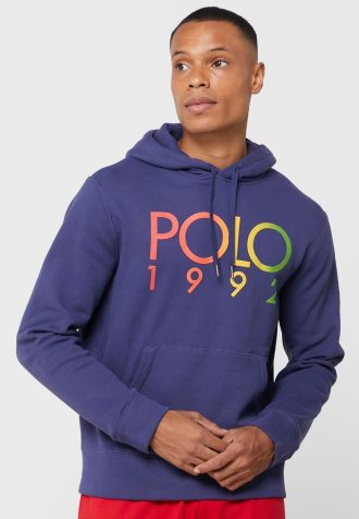 Marineblauer Ralph Lauren-Hoodie mit Logo für Herren