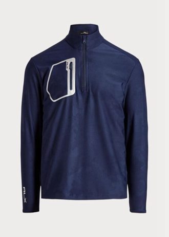Marineblaues Ralph Lauren GolfClassic Fit Camo Jacquard-Pullover-Sweatshirt für Herren