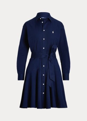 Marineblaues Ralph Lauren-Kleid mit Einsätzen für Damen