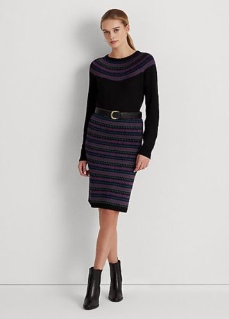 Mehrfarbige Bleistiftröcke aus Baumwollmischung mit Fair-Isle-Muster von Ralph Lauren für Damen