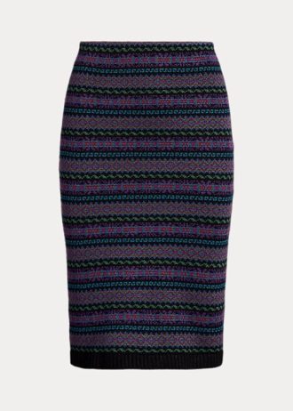 Mehrfarbige Bleistiftröcke aus Baumwollmischung mit Fair-Isle-Muster von Ralph Lauren für Damen