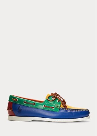 Mehrfarbige Freizeitschuhe aus Leder im Color-Blocking-Stil für Herren von Ralph Lauren Merton