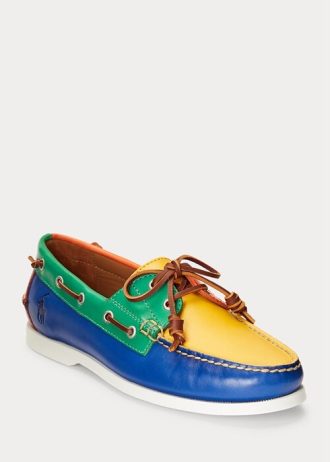 Mehrfarbige Freizeitschuhe aus Leder im Color-Blocking-Stil für Herren von Ralph Lauren Merton